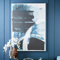 Orsina Astratto Blue and Black Abstract Wall Art | Framed Canvas