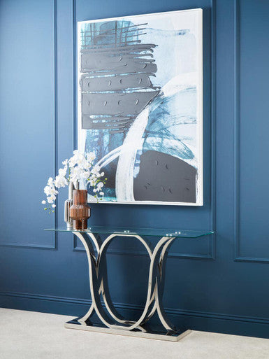 Orsina Astratto Blue and Black Abstract Wall Art | Framed Canvas