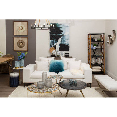 Orsina Astratto Blue and Black Abstract Wall Art | Framed Canvas