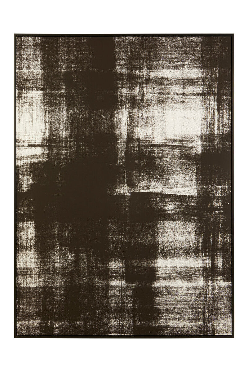 Orsina Astratto Black and White Abstract Framed Canvas Wall Art
