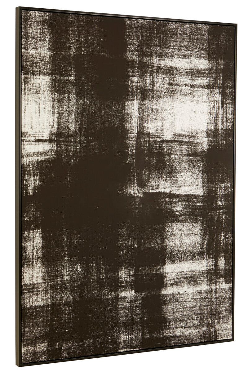 Orsina Astratto Black and White Abstract Framed Canvas Wall Art
