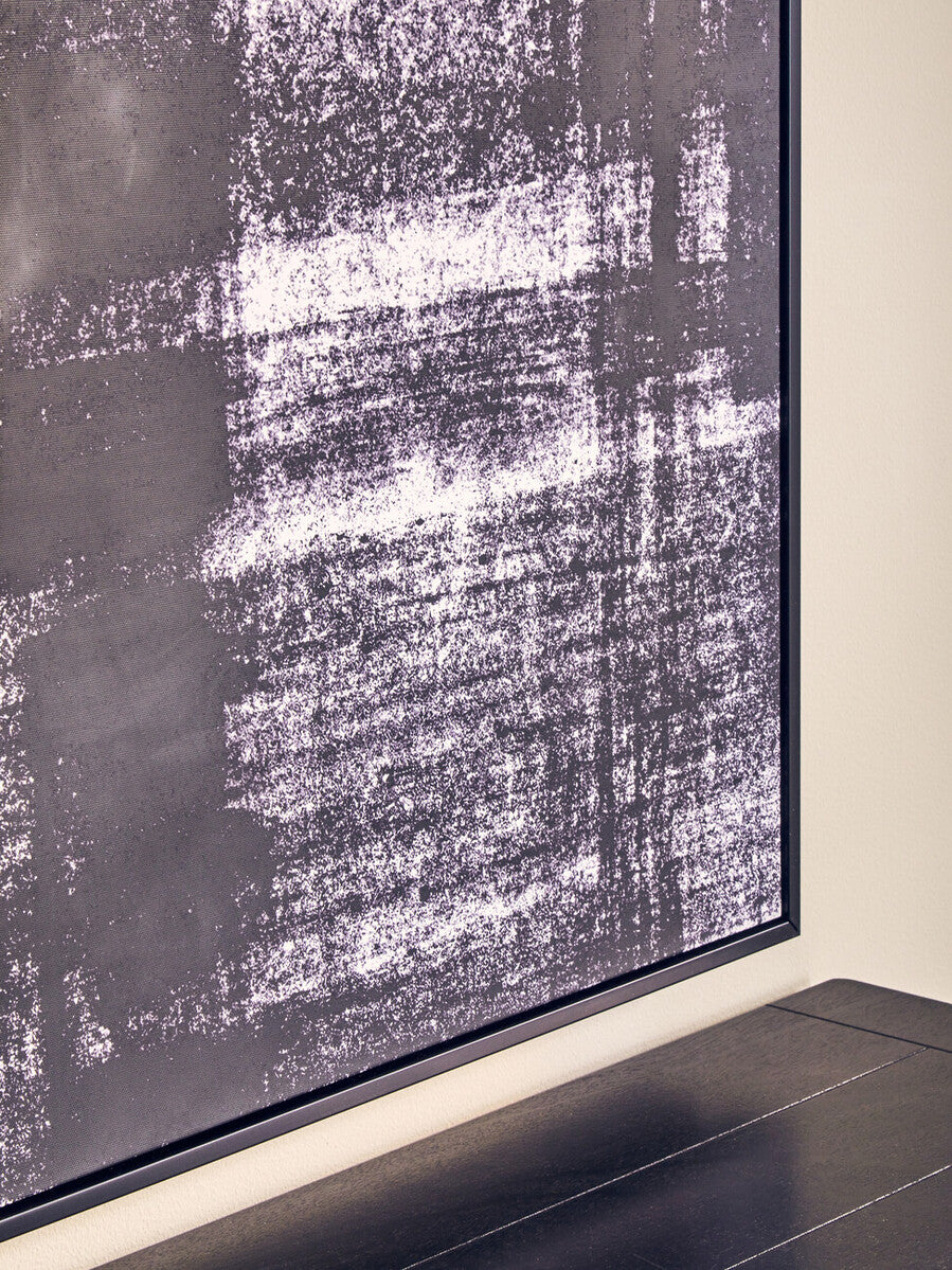 Orsina Astratto Black and White Abstract Framed Canvas Wall Art