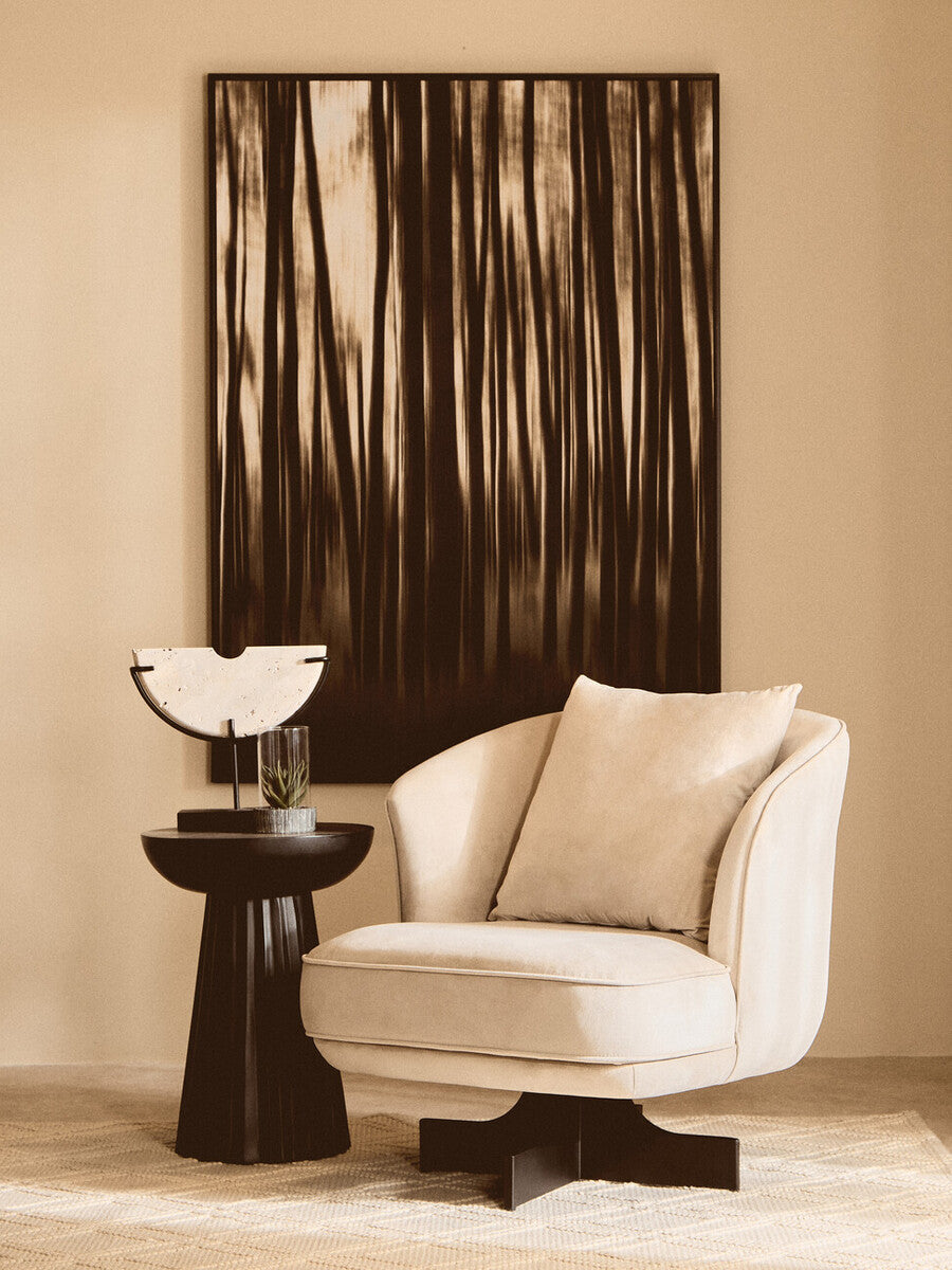 Orsina Astratto Woodland Wall Art – Large Black & Natural Canvas