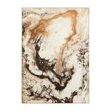Orsina Astratto Natural Wall Art – Framed Neutral Abstract Canvas