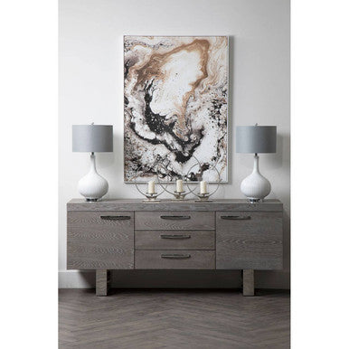 Orsina Astratto Natural Wall Art – Framed Neutral Abstract Canvas