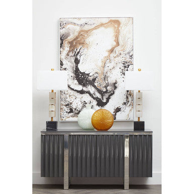Orsina Astratto Natural Wall Art – Framed Neutral Abstract Canvas