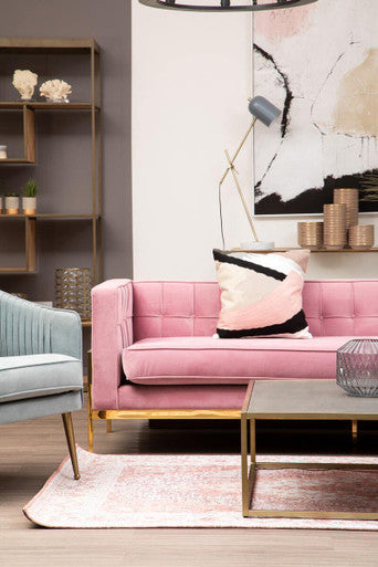 Orsina Astratto Abstract Wall Art – Pink & Natural Textured Canvas