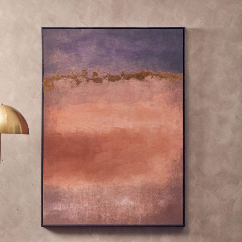 Orsina Astratto Pink and Purple Wall Art | Framed Canvas Gold Foil