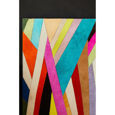 Orsina Safira Genuine Leather Striped Wall Art | Cowhide Decor