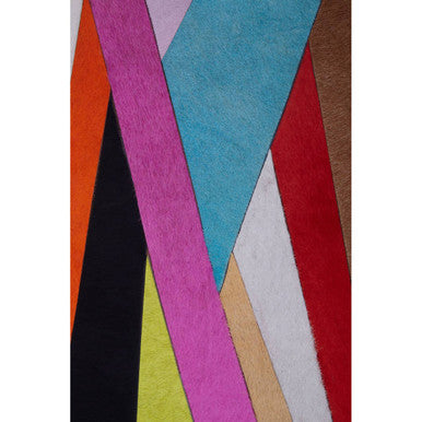 Orsina Safira Genuine Leather Striped Wall Art | Cowhide Decor