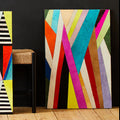 Orsina Safira Genuine Leather Striped Wall Art | Cowhide Decor