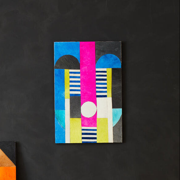 Orsina Safira Leather Multicoloured Wall Art – Genuine Cowhide Decor