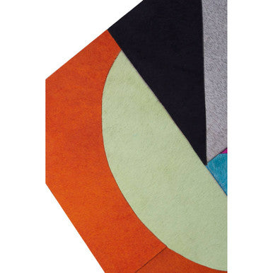Orsina Safira Abstract Wall Art – Genuine Cowhide Leather Patchwork