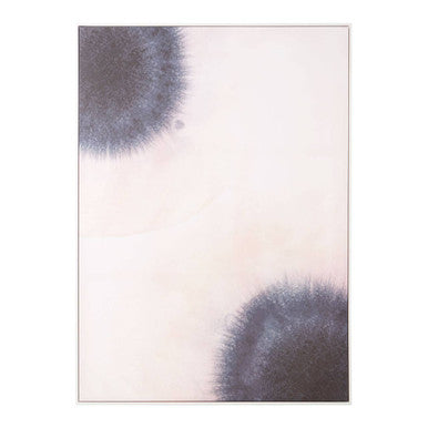 Orsina Astratto Pink Floral Canvas Wall Art | Natural Wood Frame