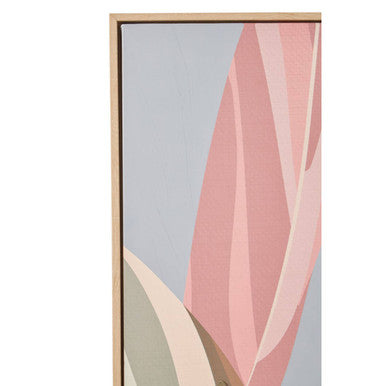Orsina Astratto Pastel Leaves Canvas Wall Art – Modern Botanical Decor