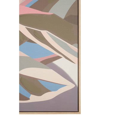 Orsina Astratto Pastel Leaves Canvas Wall Art – Modern Botanical Decor