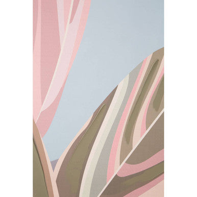 Orsina Astratto Pastel Leaves Canvas Wall Art – Modern Botanical Decor