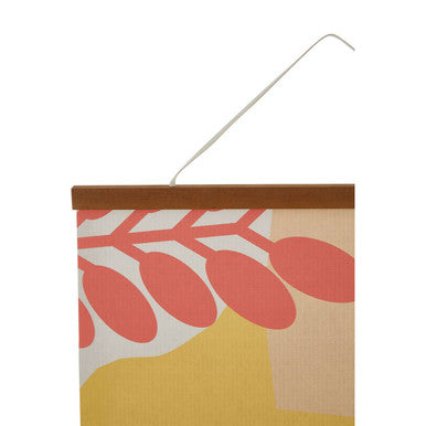 Orsina Astratto Kakemono Canvas Wall Art – Abstract Pine Wood Scroll