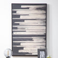Orsina Astratto Abstract Canvas Wall Art – Black and Natural Textured