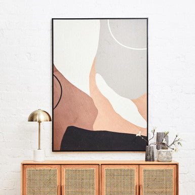 Orsina Astratto Neutral Abstract Canvas Wall Art | Textured Modern Decor