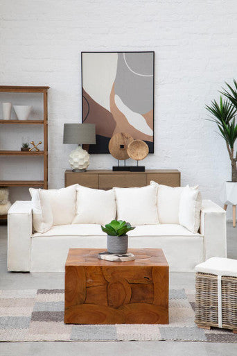 Orsina Astratto Neutral Abstract Canvas Wall Art | Textured Modern Decor