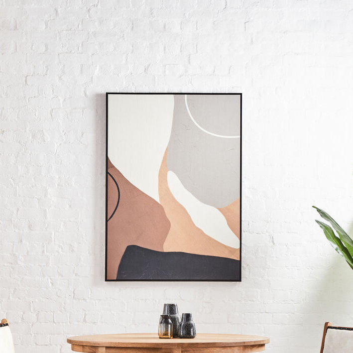 Orsina Astratto Neutral Abstract Canvas Wall Art | Textured Modern Decor
