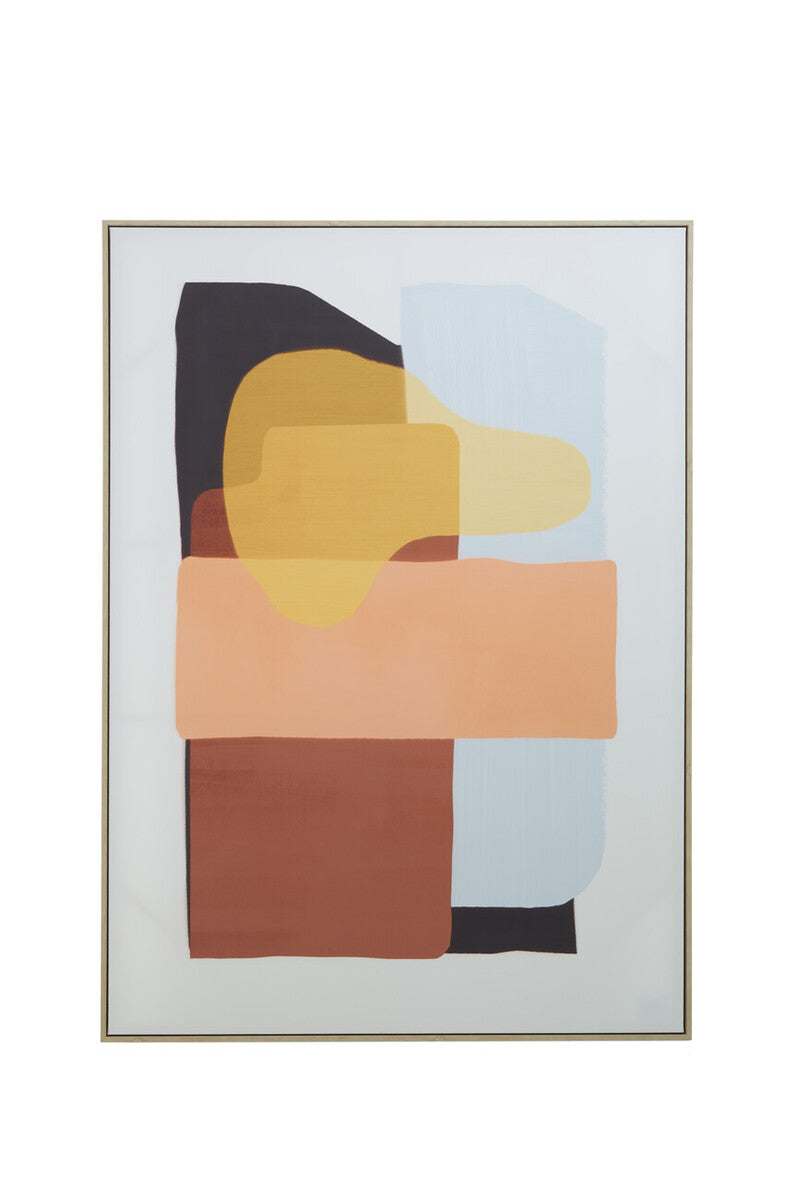 Orsina Astratto Multi Coloured Canvas Wall Art | Abstract Organic Shapes