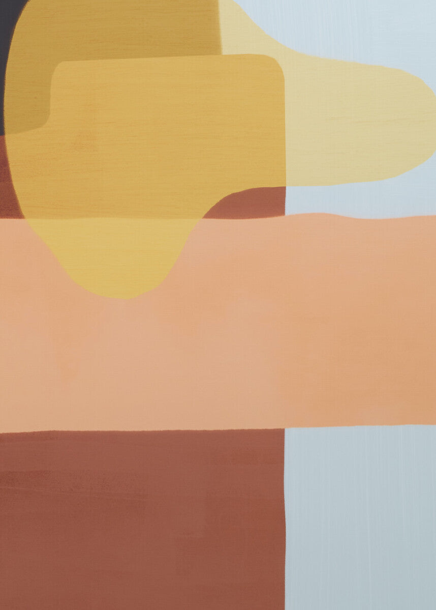 Orsina Astratto Multi Coloured Canvas Wall Art | Abstract Organic Shapes