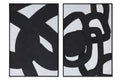 Orsina Abstract Wall Art – Black and White Minimalist Canvas Set of 2
