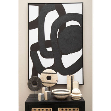 Orsina Abstract Wall Art – Black and White Minimalist Canvas Set of 2