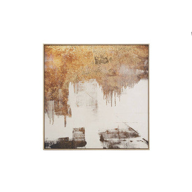 Orsina Astratto Abstract Gold Foil Wall Art | Modern Wooden Framed Decor