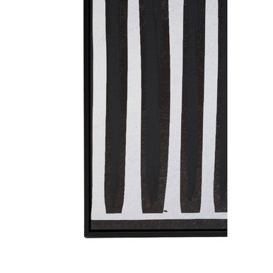 Orsina Retro Grace Stripes Wall Art – Monochrome Framed Graphic Print