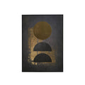 Orsina Abstract Gold Foil Canvas Wall Art – Black Celestial Decor