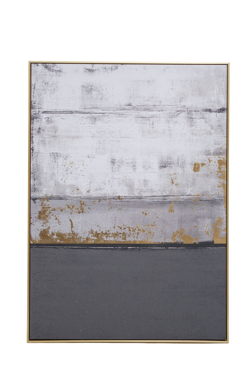 Orsina Astratto Grey and Gold Foil Abstract Wall Art – Modern Decor