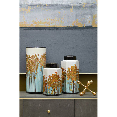 Orsina Astratto Grey and Gold Foil Abstract Wall Art – Modern Decor