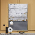 Orsina Astratto Grey and Gold Foil Abstract Wall Art – Modern Decor