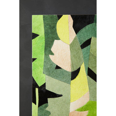 Orsina Safira Botanical Hair-on-Leather Patchwork Wall Art Decor