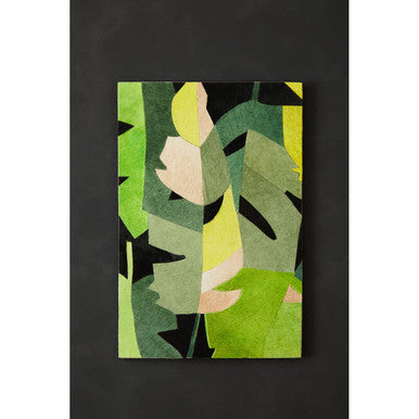 Orsina Safira Botanical Hair-on-Leather Patchwork Wall Art Decor