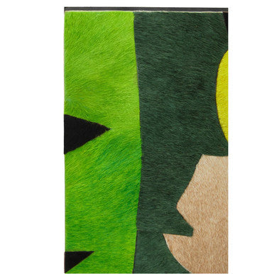 Orsina Safira Botanical Hair-on-Leather Patchwork Wall Art Decor