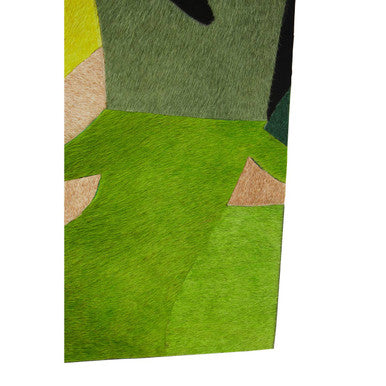 Orsina Safira Botanical Hair-on-Leather Patchwork Wall Art Decor