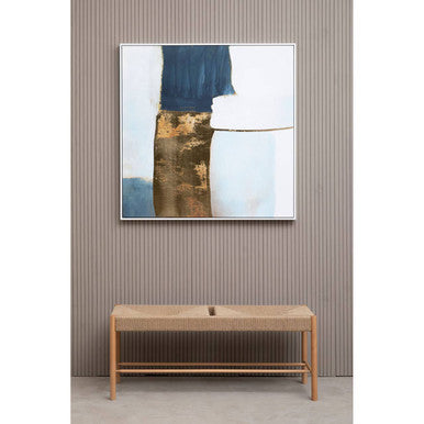 Orsina Astratto Blue and Gold Foil Wall Art – Textured Modern Canvas