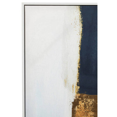 Orsina Astratto Blue and Gold Foil Wall Art – Textured Modern Canvas