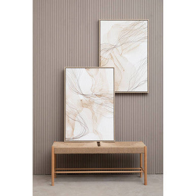 Orsina Astratto Abstract Wall Art – Set of 2 Natural Canvas Prints