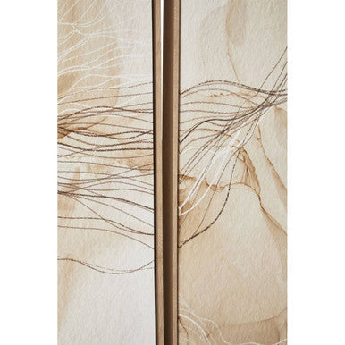 Orsina Astratto Abstract Wall Art – Set of 2 Natural Canvas Prints