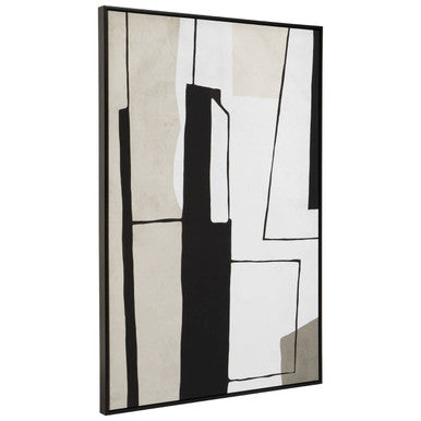 Orsina Astratto Monochrome Abstract Wall Art – Textured Modern Canvas