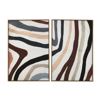 Orsina Astratto Abstract Wall Art - Set of 2 Hand-Painted Canvases