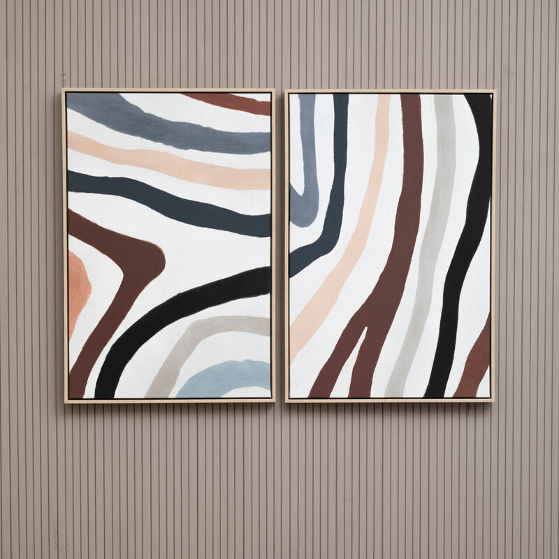 Orsina Astratto Abstract Wall Art - Set of 2 Hand-Painted Canvases
