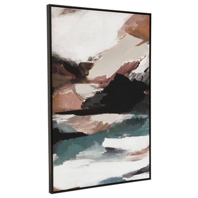 Orsina Astratto Neutral and White Textured Abstract Canvas Wall Art