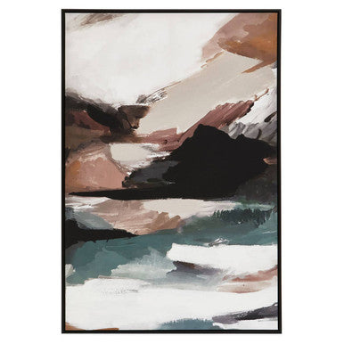 Orsina Astratto Neutral and White Textured Abstract Canvas Wall Art