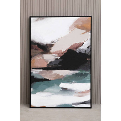 Orsina Astratto Neutral and White Textured Abstract Canvas Wall Art